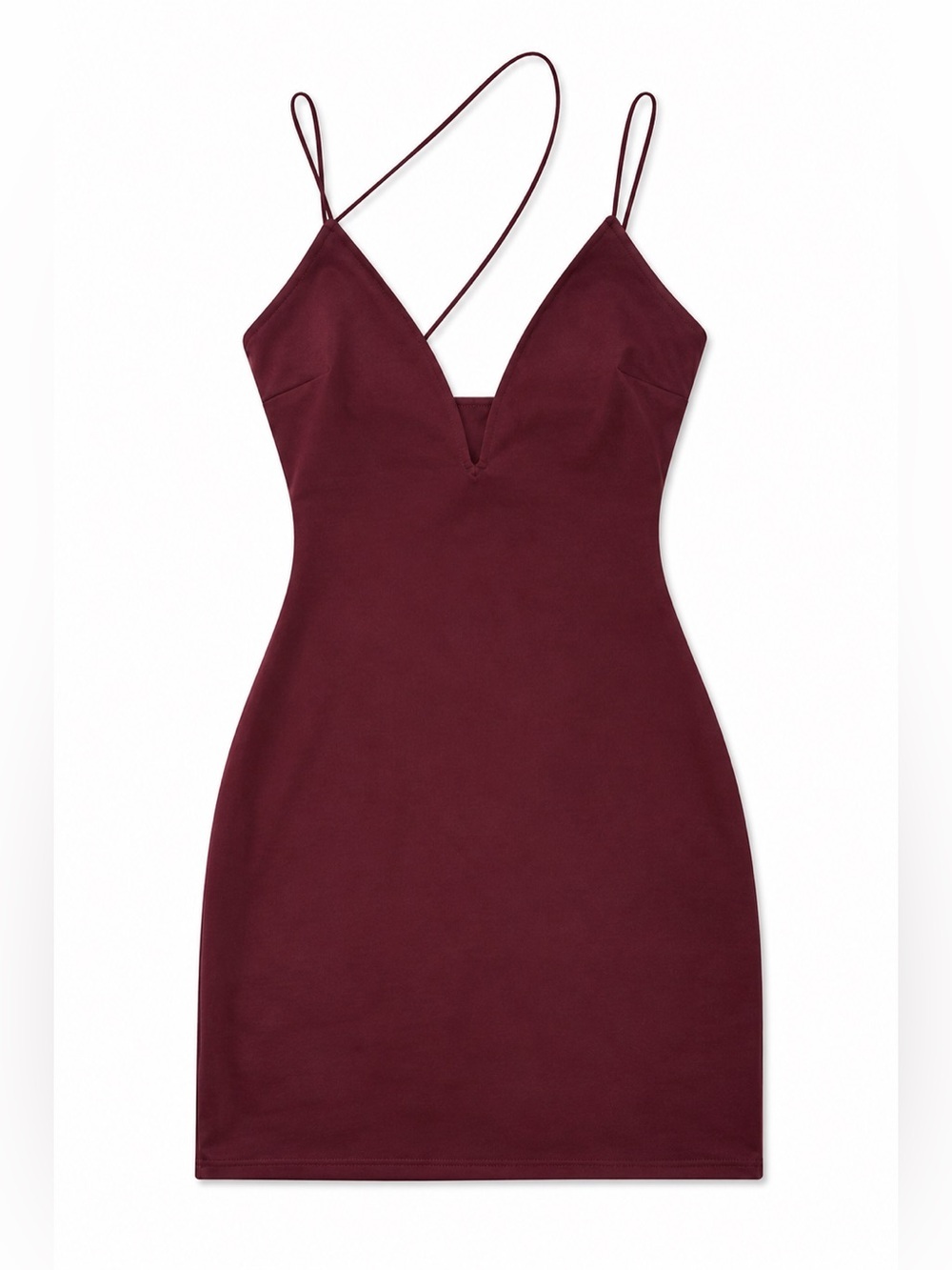 NWT ASYMMETRICAL STRAP V PLUNGE PURPLE TOBI DRESS